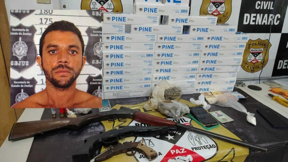 VÍDEO: Denarc prende trio com armas, drogas e cigarros contrabandeados em Abunã