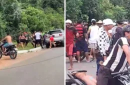 Corrida clandestina vira pancadaria em estrada do AM; veja vídeo