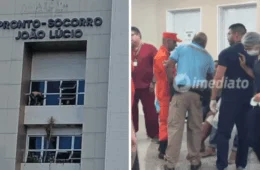VÍDEO: Homem mantém companheira refém em janela do HPS João Lúcio, em Manaus