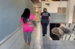 VÍDEO: Jovem é presa ao tentar entrar com drogas escondidas nas partes íntimas no presídio 603 em Porto Velho