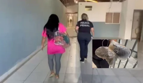 VÍDEO: Jovem é presa ao tentar entrar com drogas escondidas nas partes íntimas no presídio 603 em Porto Velho