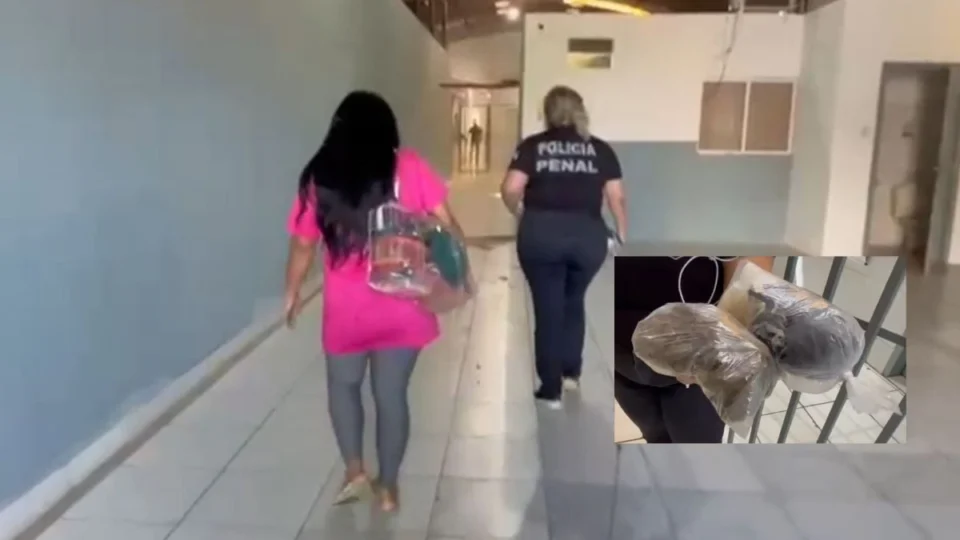 VÍDEO: Jovem é presa ao tentar entrar com drogas escondidas nas partes íntimas no presídio 603 em Porto Velho