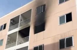 VÍDEO: Incêndio em apartamento assusta moradores e mobiliza Corpo de Bombeiros no bairro Igarapé em Porto Velho