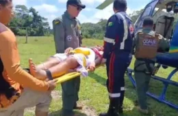 Resgate aéreo salva gestante vítima de picada de cobra