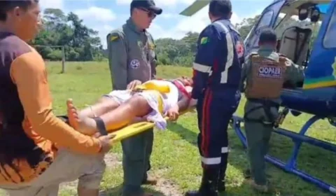 Resgate aéreo salva gestante vítima de picada de cobra