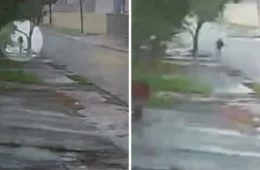 Vídeo mostra jovem sendo atingida por tornado no Paraná